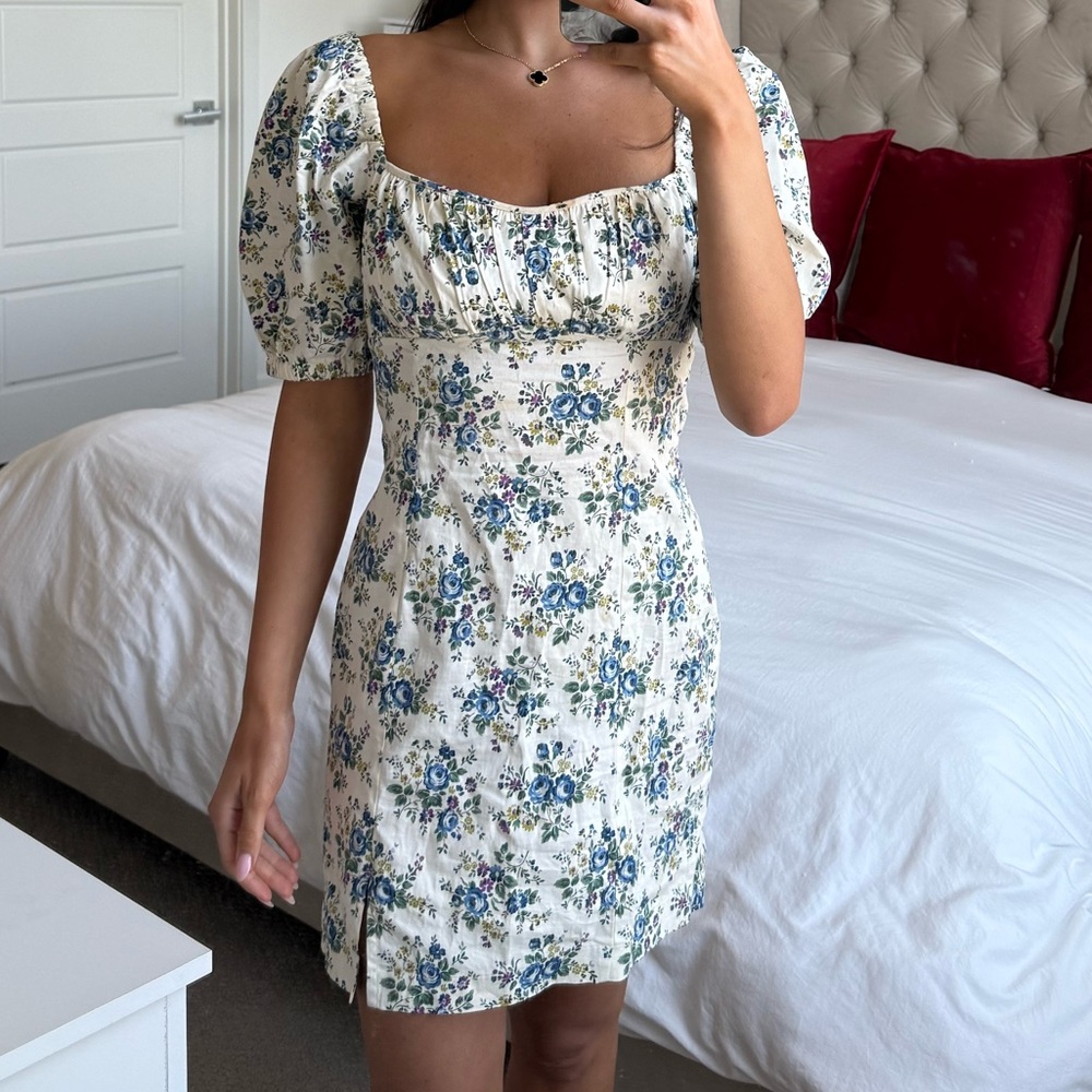 Floral Puff Sleeve Dress